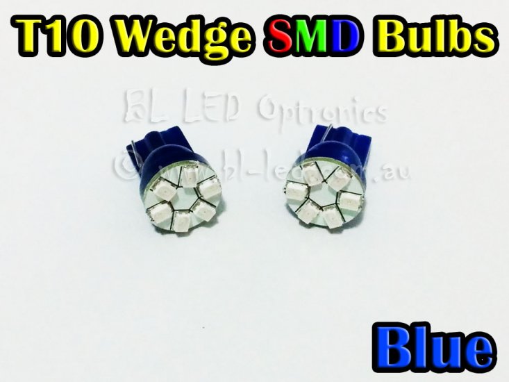 T10 6-Chip SMD Style (Blue) - Pair - Click Image to Close