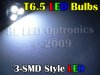 T6.5 3-LED SMD (White) - Pair