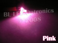 T5 74 Wide Angle 3-LED (Pink) - Pair