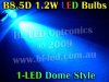 B8.5D Twist Lock 1-LED (Blue) - Pair