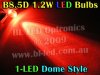 B8.5D Twist Lock 1-LED (Red) - Pair