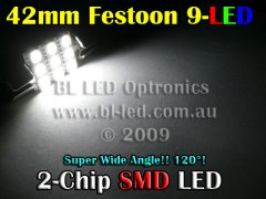 42mm 9-LED SMD (White)