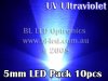 5mm LED Pack UV (10pcs)