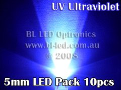 5mm LED Pack UV (10pcs)