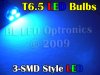 T6.5 3-LED SMD (Blue) - Pair