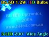B8.5D Wide Angle 3-LED (Blue) - Pair