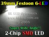 39mm 6-LED SMD (White)