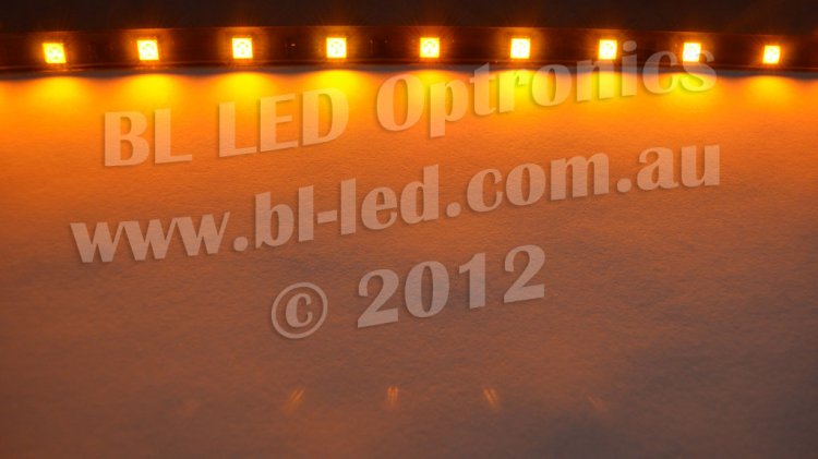 30cm 12V Waterproof Flexible Hi Power SMD LED Strip (Amber) - Click Image to Close