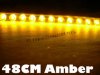 48cm Flexible Waterproof LED Strip (Yellow/Amber)