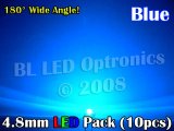 4.8mm LED Pack Blue (10pcs)