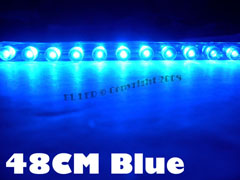 48cm Flexible Waterproof LED Strip (Blue) - Click Image to Close