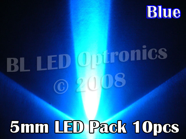 5mm LED Pack Blue (10pcs) - Click Image to Close