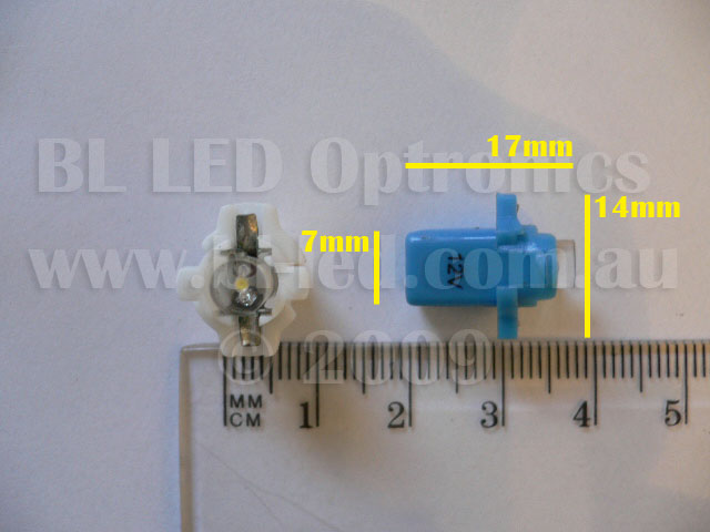 B8.7D Twist Lock 1-LED (Blue) - Pair - Click Image to Close