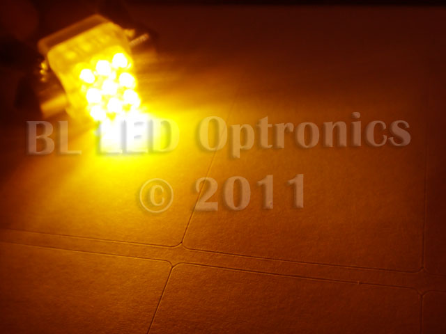 31mm Festoon 9-LED (Amber) - Click Image to Close
