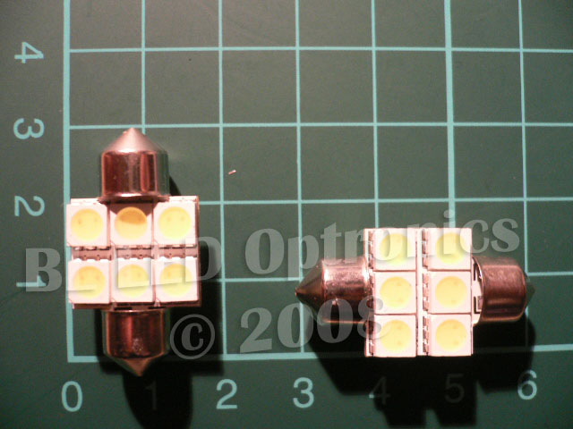 31mm 6-LED SMD (White) - Click Image to Close
