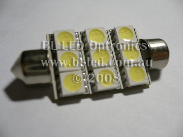 42mm 9-LED SMD (Blue) - Click Image to Close