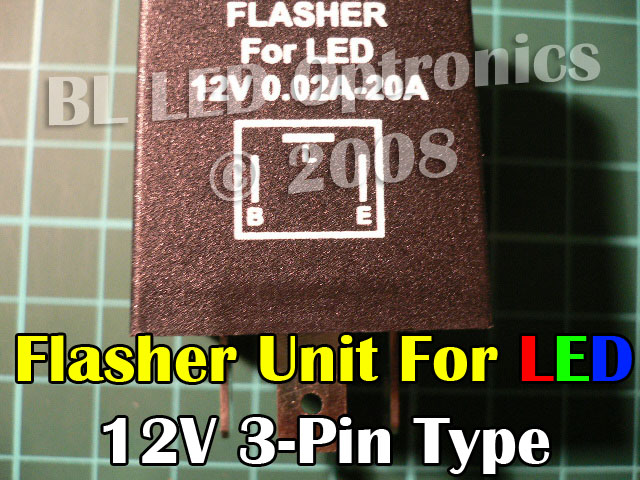 3-Pin Electronic Flasher Relay for LED Bulbs (Type JP) - Click Image to Close