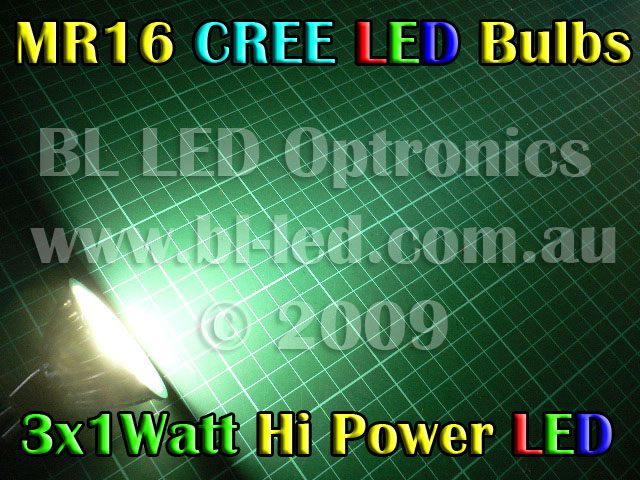 3W MR16 CREE Chip LED Bulb - Cool White - Click Image to Close