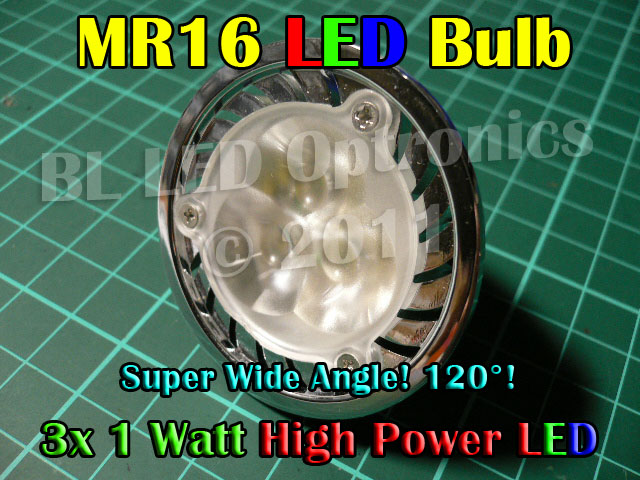 3W MR16 HELIO Chip LED Bulb - Cool White - Click Image to Close