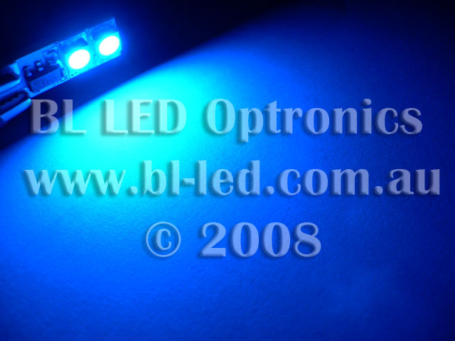 T10 2-LED SMD Style (Blue) - Pair - Click Image to Close