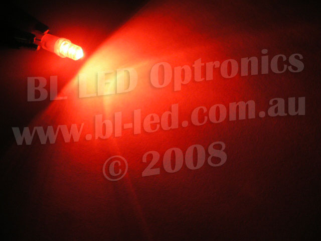 T5 74 Wide Angle 1-LED (Red) - Pair - Click Image to Close
