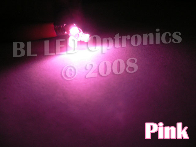 T5 74 Wide Angle 3-LED (Pink) - Pair - Click Image to Close
