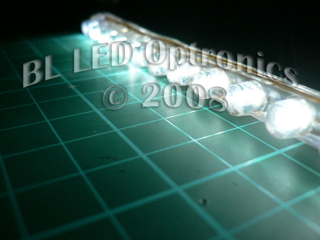 Audi R8 Style LED Strip Lights White - 12cm 2pcs - Click Image to Close
