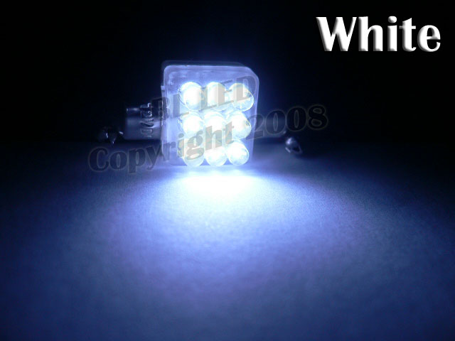 31mm Festoon 9-LED (White) - Click Image to Close