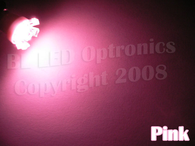 T10 6-LED Flat Style (Pink) - Pair - Click Image to Close