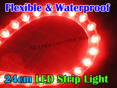 24cm Flexible Waterproof LED Strip (Red)