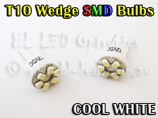 T10 6-Chip SMD Style (White) - Pair - Click Image to Close